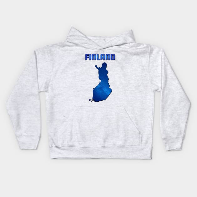 Map of Finland Kids Hoodie by Purrfect